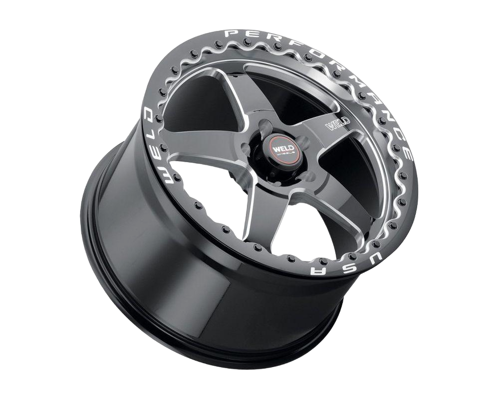 Weld Ventura Beadlock S904 Wheel 17x10 5x120 42mm Gloss Black - Black Ring EACH image 1