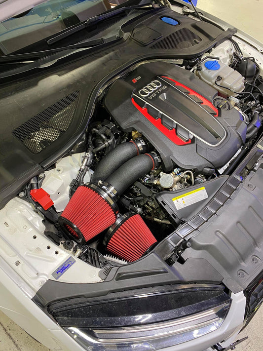 CTS TURBO C7 S6/S7/RS7 DUAL 3″ INTAKE KIT WITH 6″ VELOCITY STACK image 1