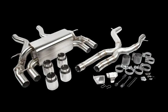 DINAN FREE FLOW AXLE-BACK EXHAUST & X-PIPE - 2019-2021 BMW M2C image 0
