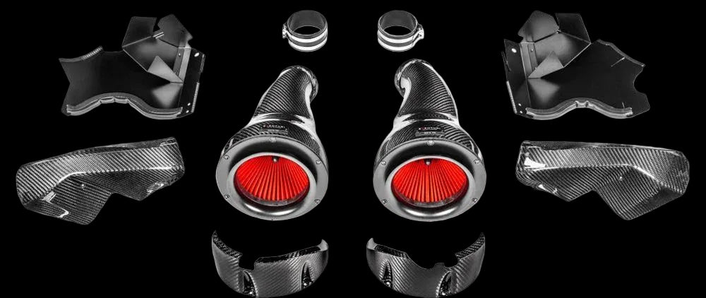 Eventuri Carbon Intake w/ Shroud Set Black BMW F90 M5 2018-2022 image 0