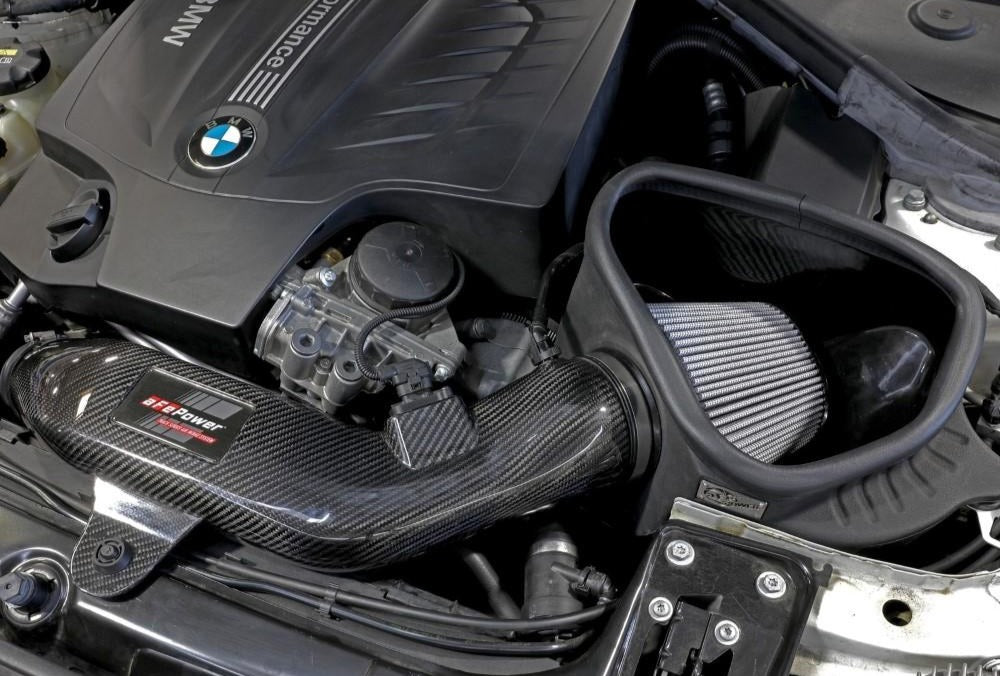 aFe Track Series Carbon Fiber Intake System w/ Pro DRY S Filter BMW N55 image 2