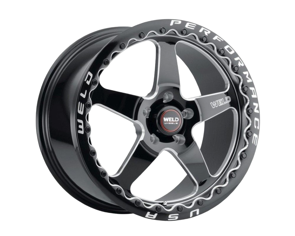 Weld Ventura Beadlock S904 Wheel 17x10 5x120 42mm Gloss Black - Black Ring EACH image 0