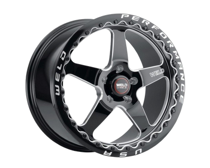 Weld Ventura Beadlock S904 Wheel 17x10 5x120 42mm Gloss Black - Black Ring EACH image 0