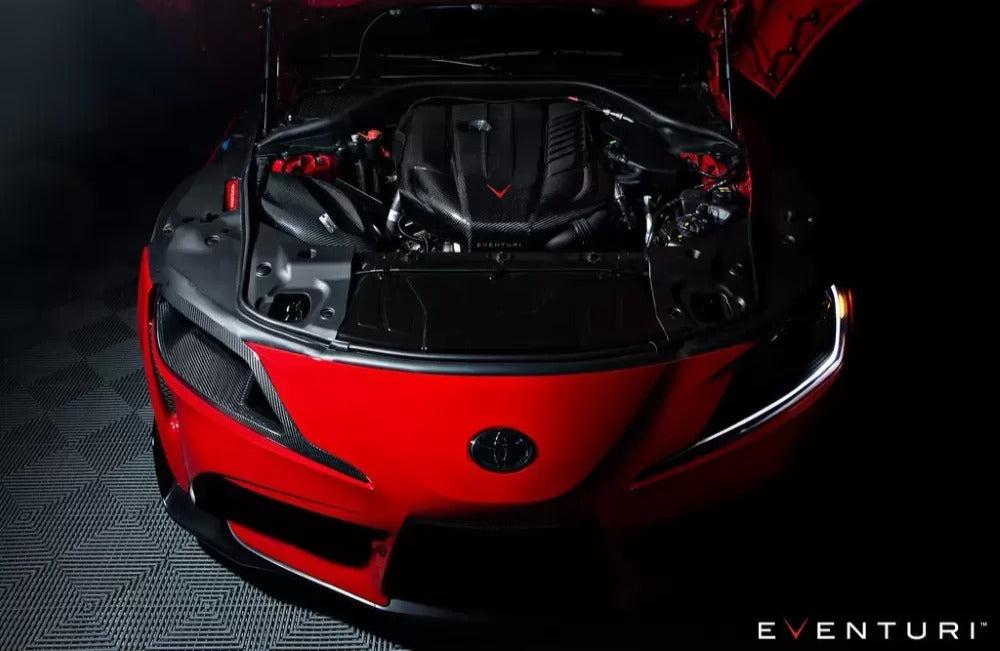 Eventuri Black Carbon Headlamp Race Duct Toyota Supra A90 image 1