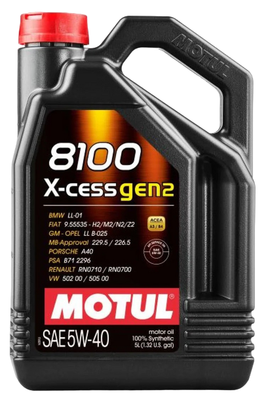 MOTUL 8100 X-Cess Gen2 5w40 Engine Oil 5L image 0